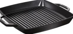 Online Staub Grill Pans Grillpande 33 cm, Sort