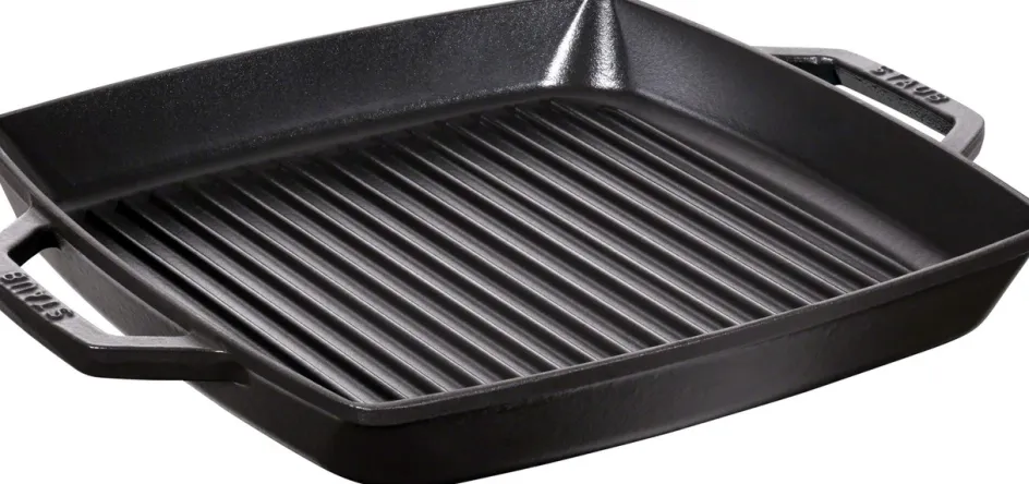 Online Staub Grill Pans Grillpande 33 cm, Sort