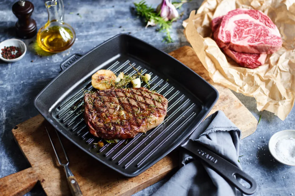 Hot Staub Grill Pans Grillpande , Sort