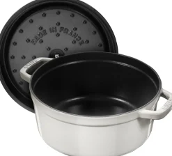 Outlet Staub La Cocotte Støbejernsgryde 28 cm/6,7 L, Hvid Trøffel