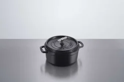 Clearance Staub La Cocotte Støbejernsgryde 24 cm/3,8 L, Sort/Krom
