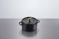 Best Staub La Cocotte Støbejernsgryde 24 cm/3,8 L, Sort/Messing