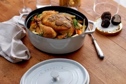 Sale La Cocotte Støbejernsgryde 37 cm/8 L, Hvid Trøffel Gryder Og Kasseroller