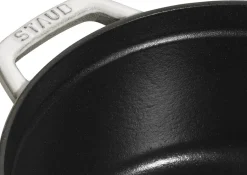 Discount Staub La Cocotte Støbejernsgryde 20 cm/2,2 L, Hvid Trøffel