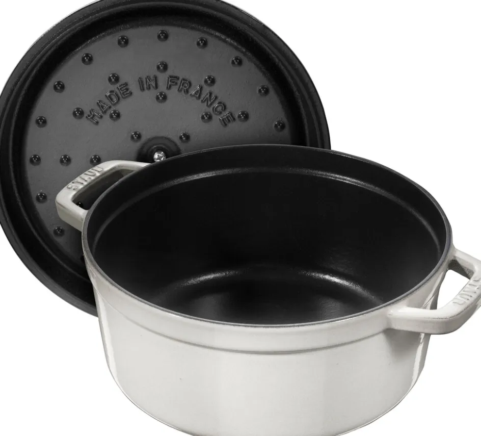 Outlet Staub La Cocotte Støbejernsgryde 18 cm/1,7 L, Hvid Trøffel