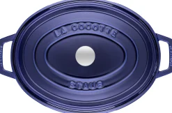 Best Staub Oval Støbejernsgryde 33 cm/6,7 L, Mørkeblå