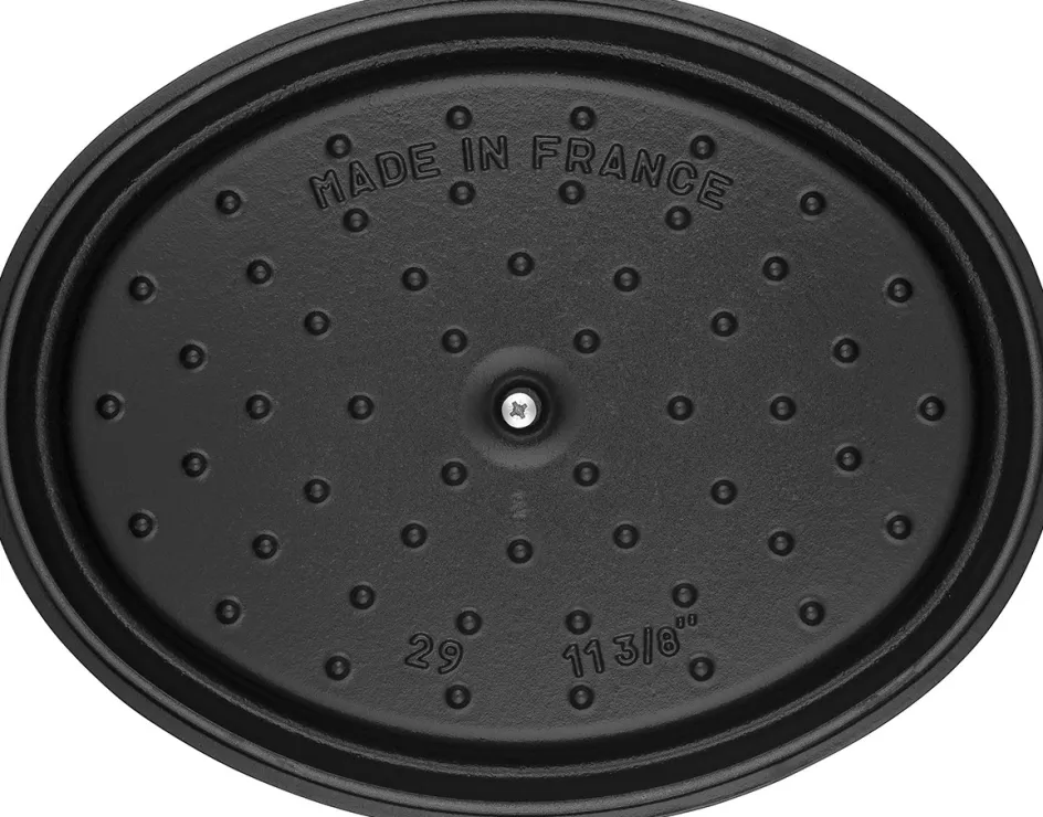 Hot Staub Oval Støbejernsgryde 31 cm/5,5 L, Sort