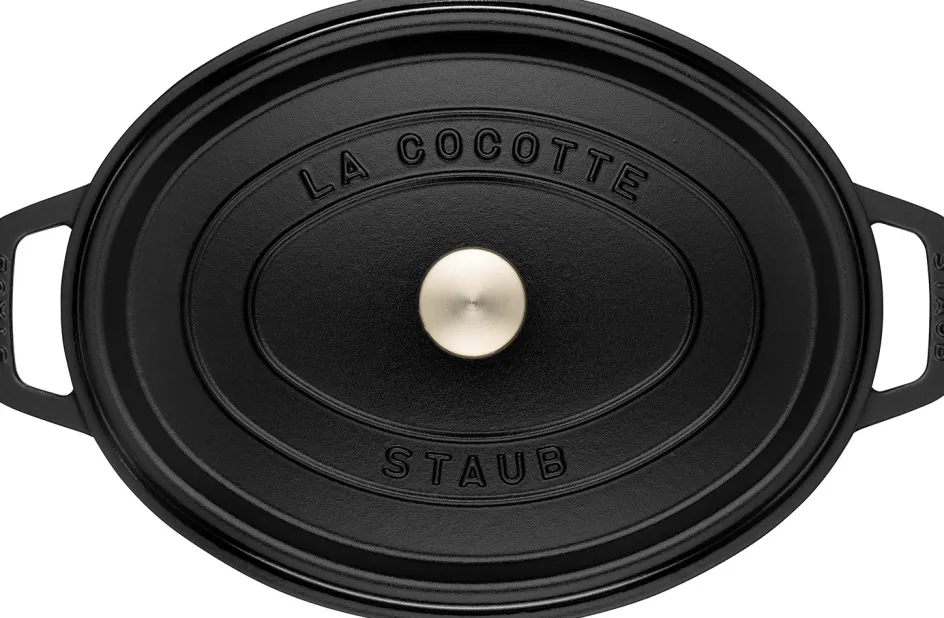 Hot Staub Oval Støbejernsgryde 31 cm/5,5 L, Sort