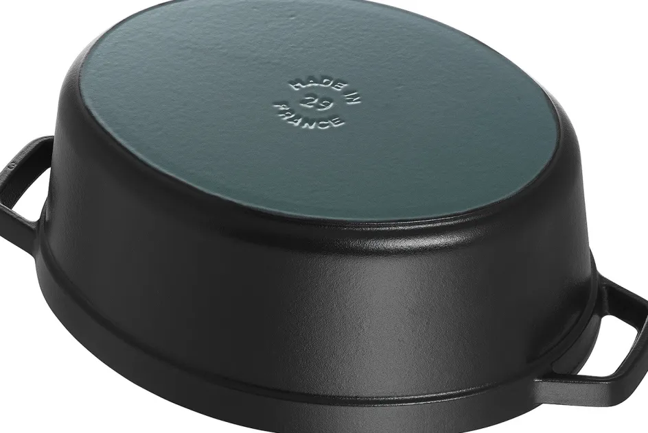 Hot Staub Oval Støbejernsgryde 31 cm/5,5 L, Sort