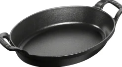 Staub Spisestue|Fade > Ovalt Støbejernsfad , Sort