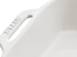 Clearance Staub Rektangulær Stentøjsfad , Hvid