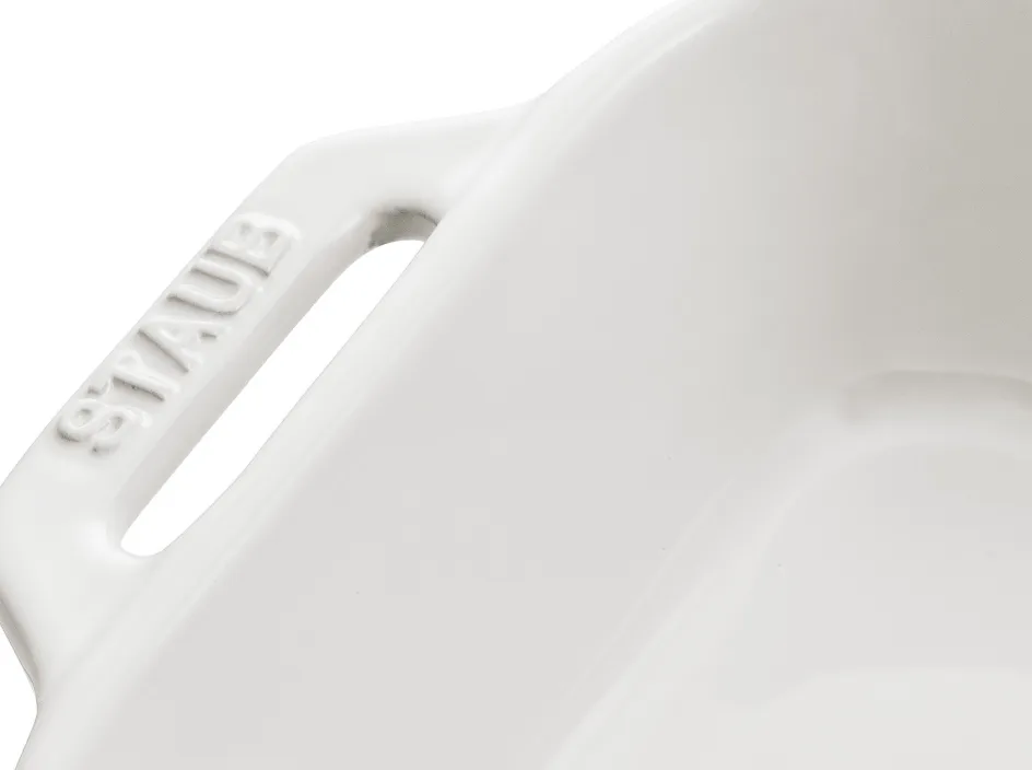 Clearance Staub Rektangulær Stentøjsfad , Hvid