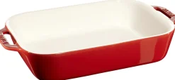 Staub Spisestue|Fade > Rektangulær Stentøjsfad 27x20 cm, Rød
