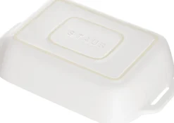 Staub Rektangulær Stentøjsfad , Hvid
