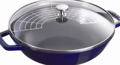 Sale Wok m. Glaslåg 30 cm, Mørkeblå Pander