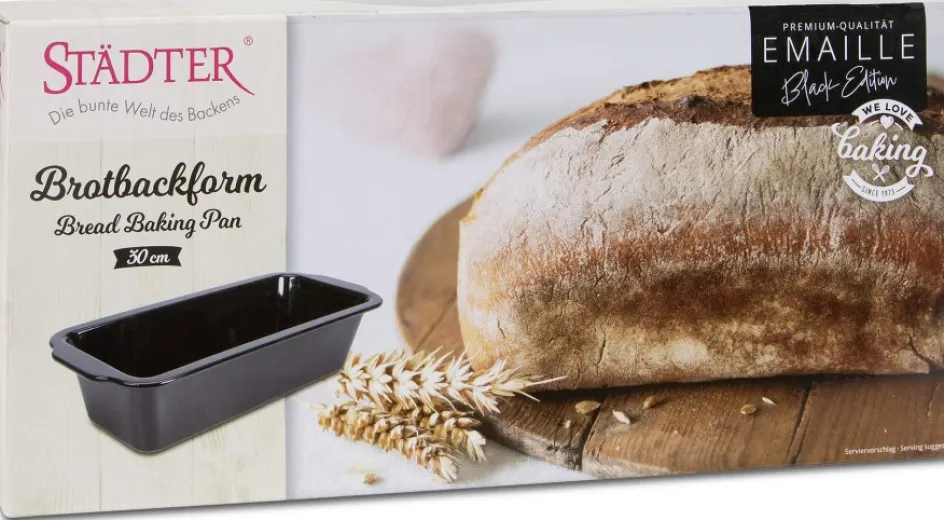 New Städter Emaille Brødform 30 cm, Sort