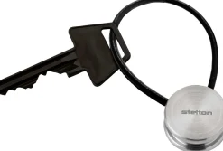 Outlet Stelton Journey Nøglering 10 cm, Stål/Læder