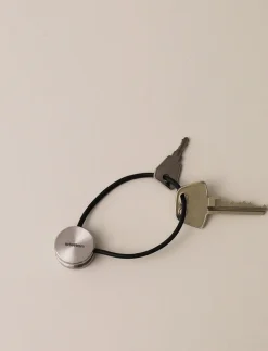 Outlet Stelton Journey Nøglering 10 cm, Stål/Læder