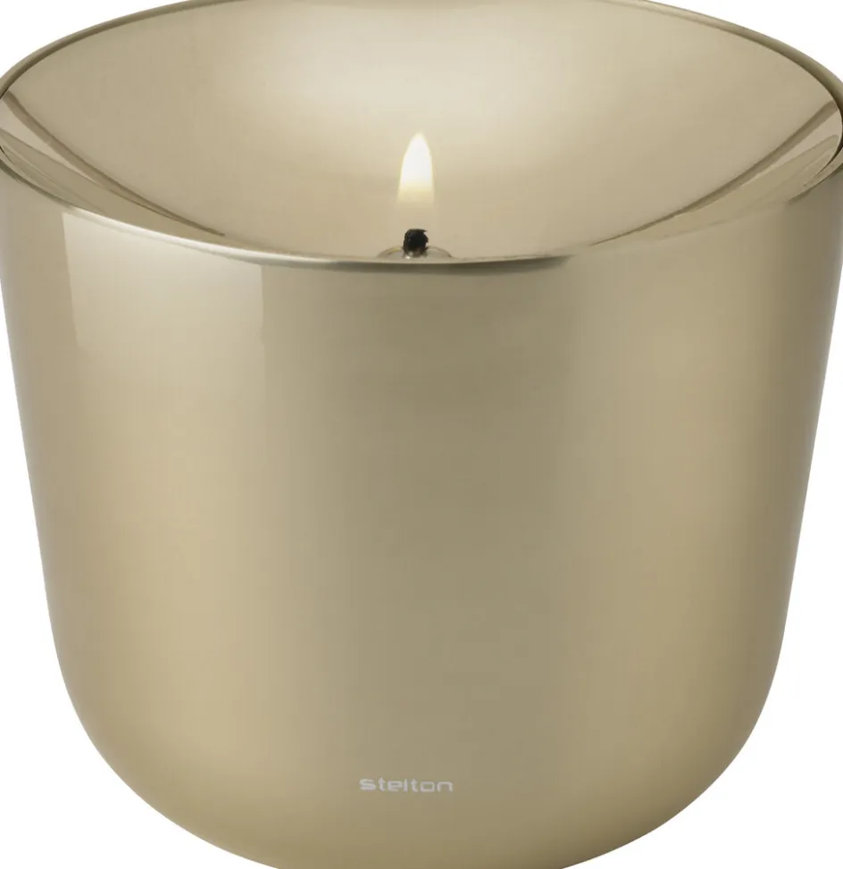 Discount Stelton Solis Olielampe H10 cm, Messing