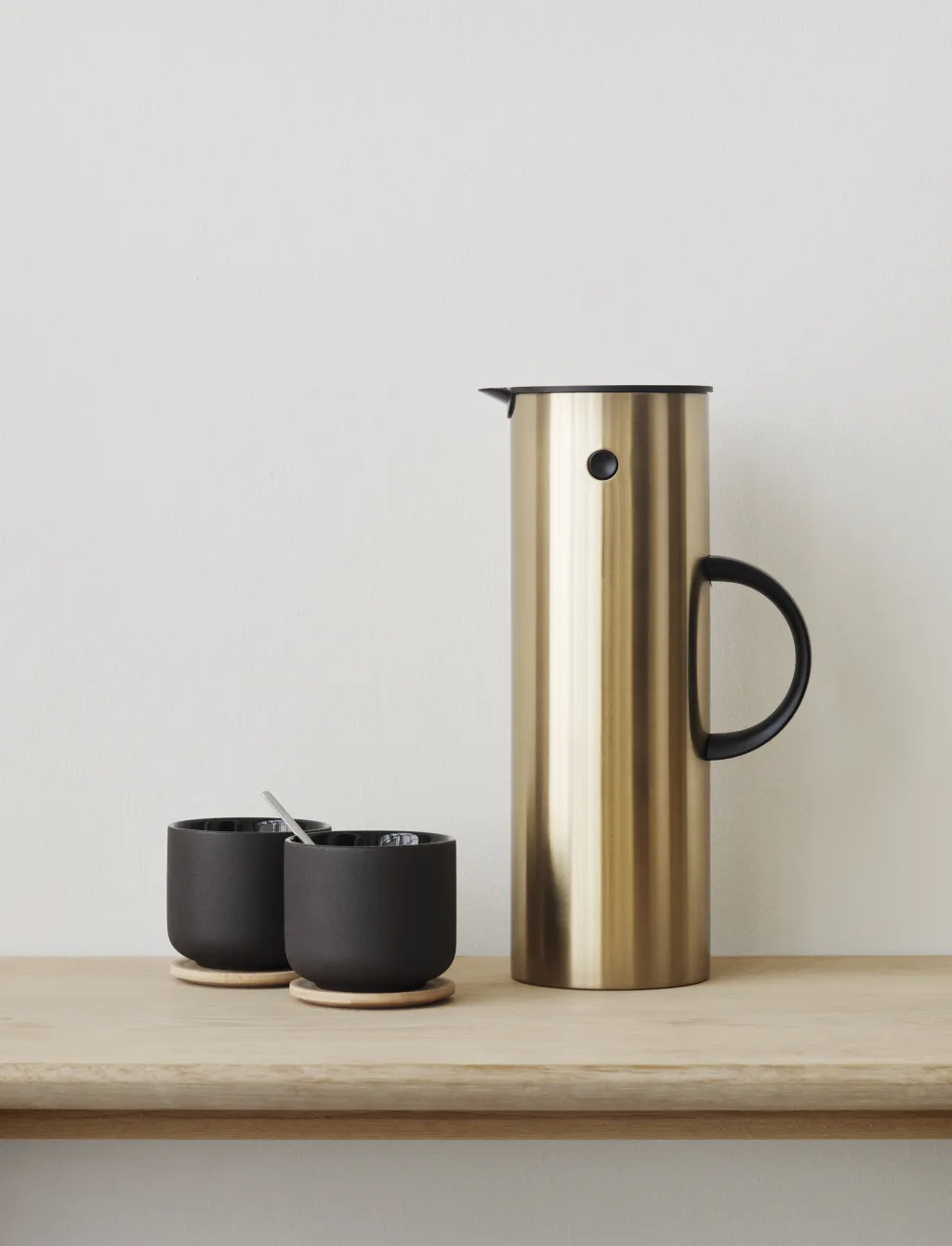 Stelton Kopper > Theo Kop m. Underkop, Sort