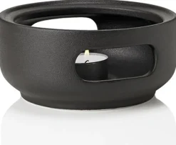 Stelton Theo Tevarmer til Fyrfadslys, Sort