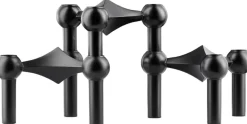 Clearance Stoff Nagel Lysestage 3 stk, Sort