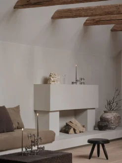 Clearance Quist Lysestage, Børstet Krom Lysestager
