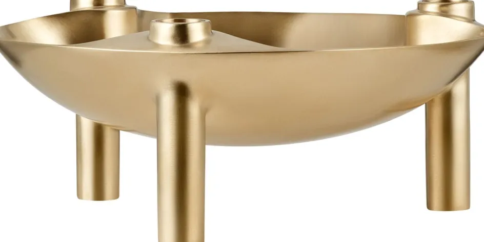New Stoff Nagel Skål Ø13,8 cm, Børstet Messing