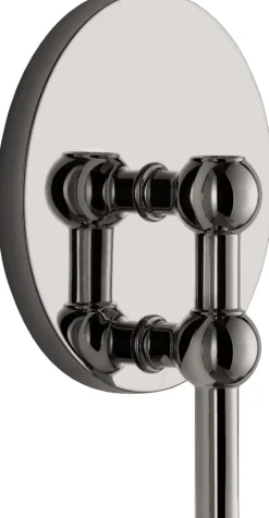 Online Stoff Nagel Vægophæng Lysestage H14,5 cm, Sort Krom