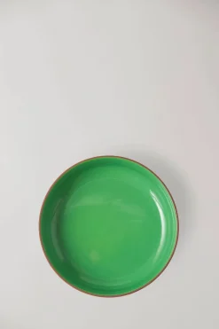 Hot Studio About Clayware Severingsskål. Ø22,5 cm, Terracotta/Grøn