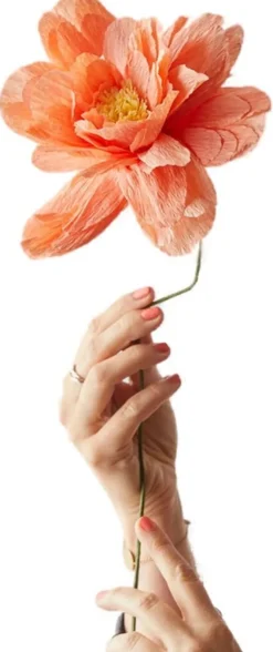 Discount Studio About Papirblomst Grand Peony 48 cm, Peach