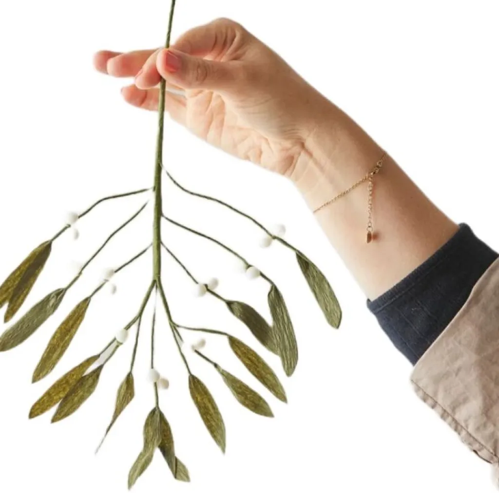 Studio About Stue > Papirblomst Mistletoe 30 cm, Grøn