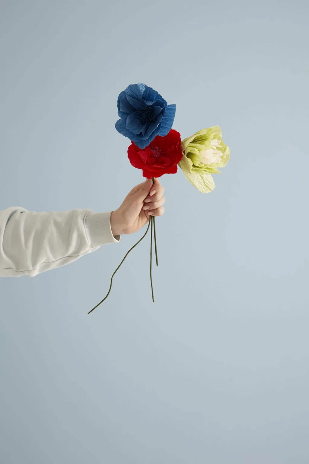 Outlet Papirblomst Himalyan Poppy 43 cm, Blå Stue