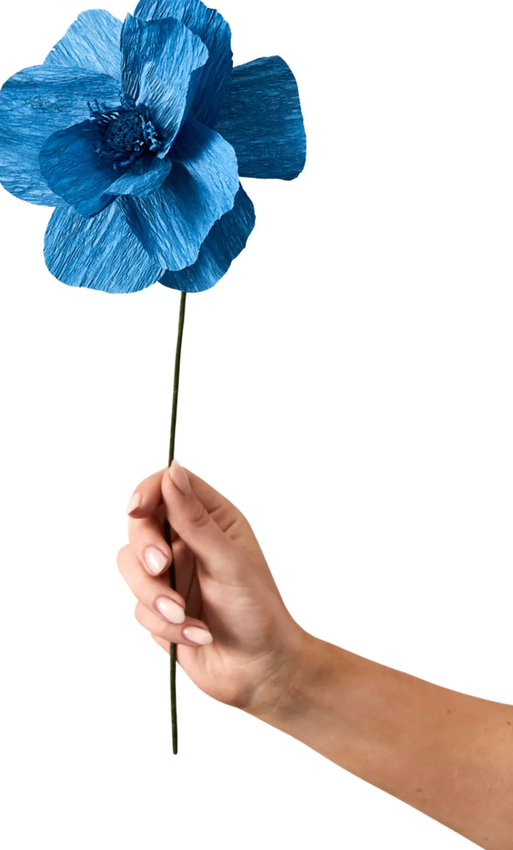 Outlet Papirblomst Himalyan Poppy 43 cm, Blå Stue