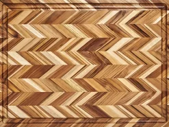 Teakhaus Skærebrætter Og Serveringsbrætter > Herringbone Skærebræt , Teak