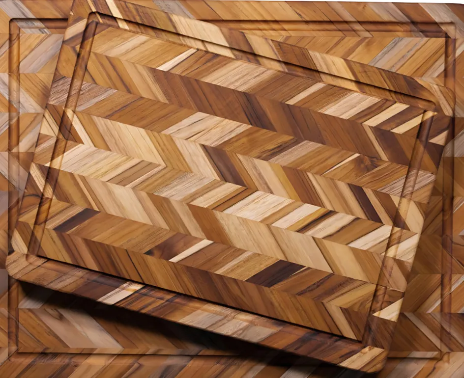 New Teakhaus Herringbone Skærebræt , Teak