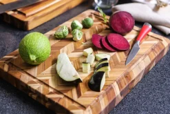 Clearance Herringbone Skærebræt , Teak Skærebrætter Og Serveringsbrætter