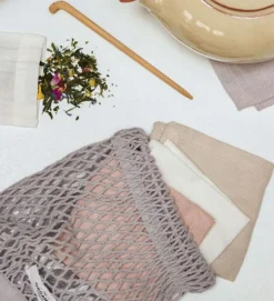 Clearance The Organic Company Genanvendelig Netstofpose , Dusty Lavender