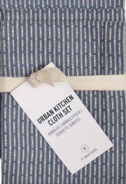 Outlet The Organic Company Karklud 3 stk. 18x35 cm, Grå/Blå
