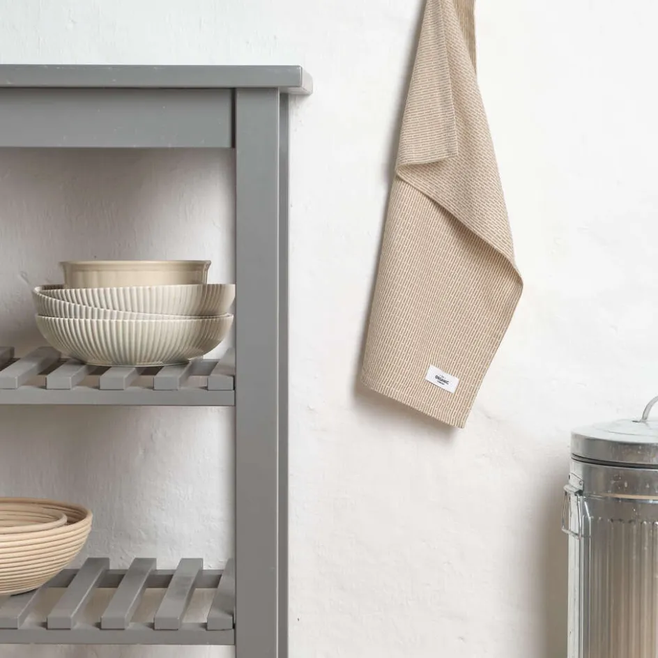 Outlet The Organic Company Køkkenhåndklæde 35x60 cm, Stone Khaki