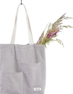 Sale The Organic Company Piqué Tote Bag 30x35 cm, Morning Grey