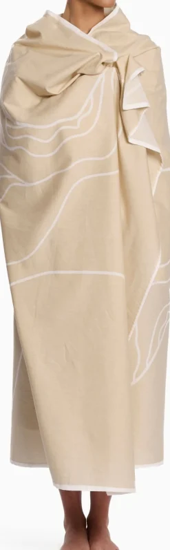 New The Organic Company Reconnect Tørklæde 140x180 cm, Pale Honey