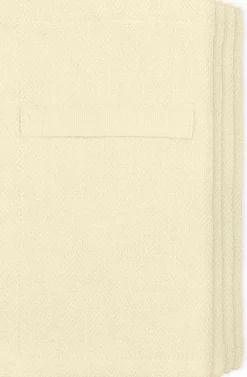 Clearance The Organic Company Stofserviet 4 stk. 20x20 cm, Pale Yellow