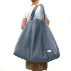 Sale The Organic Company Taske 45x90 cm, Grey Blue