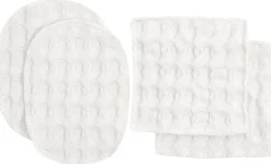 Best The Organic Company Vaffel Vaskbar Rondel 4 stk, Natural White