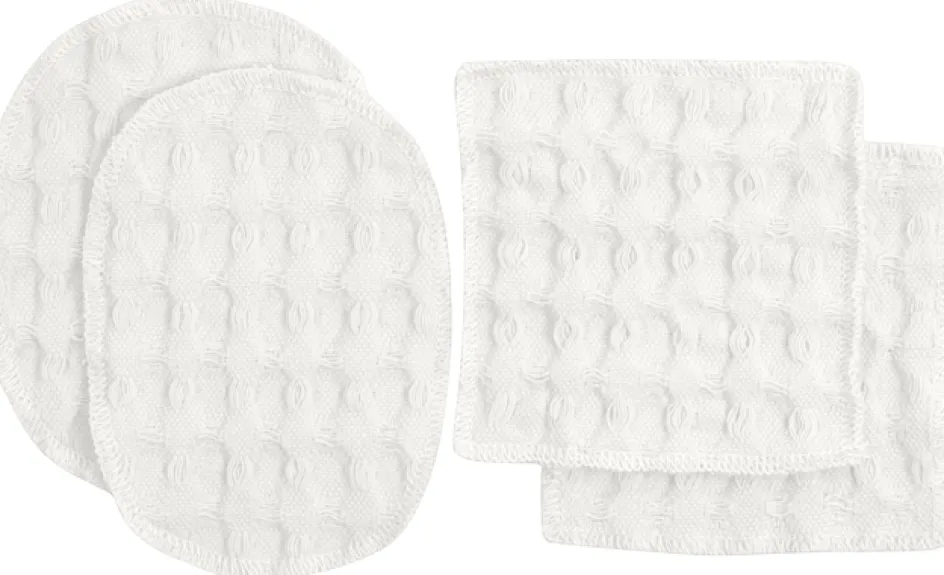 Best The Organic Company Vaffel Vaskbar Rondel 4 stk, Natural White
