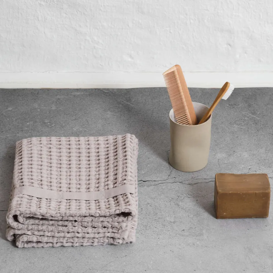 Outlet The Organic Company Vaffel Håndklæde , Dusty Lavender