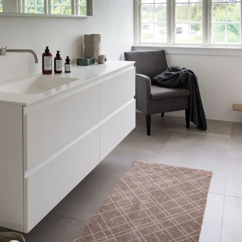 Lines Gulvmåtte , Sand/Beige Entre|Tæpper Og Måtter