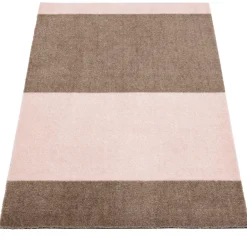 New Tica Copenhagen Stripes Horisontal Gulvmåtte , Sand/Lyserød
