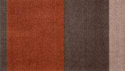 Hot Tica Copenhagen Stripes Horisontal Gulvmåtte , Sand/Brun/Terracotta